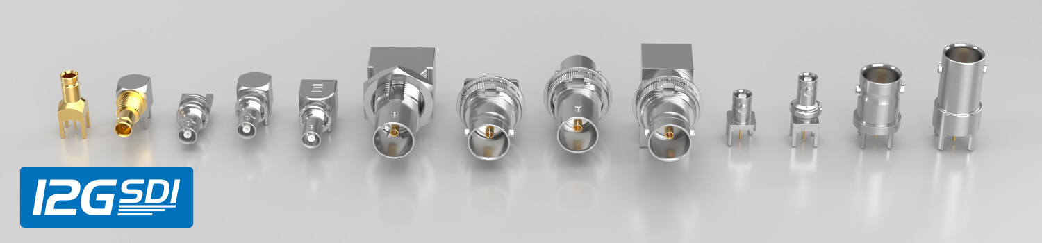 12G-SDI, 75 Ω Connectors