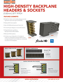 High-Density Backplane Headers & Sockets