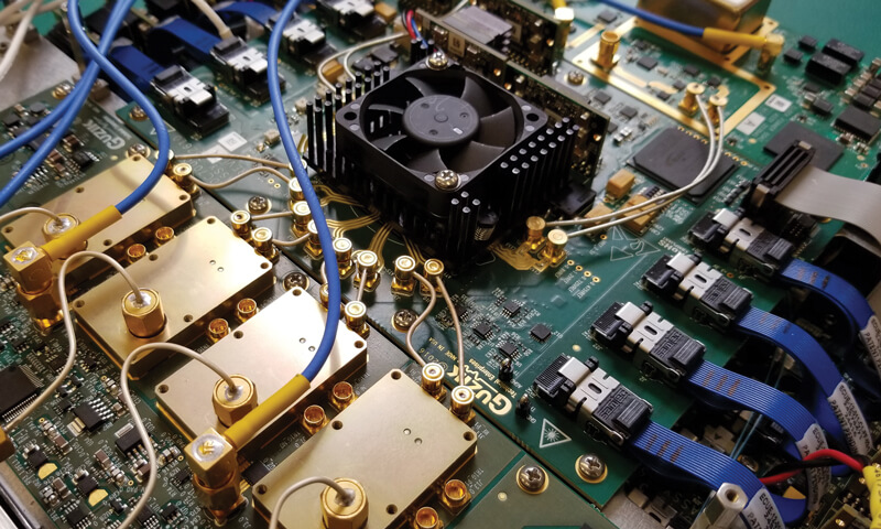 ADP7000 Series 10-bit Digitizer utilizes Samtec’s FireFly™ Copper & Optical Micro Flyover System™. Photo courtesy of Guzik Technical Enterprises.