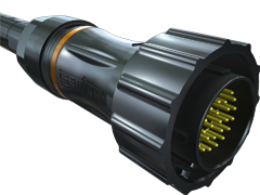 AccliMate™ IP68 Sealed Circular Cable Assembly, Plug, 22 mm Shell