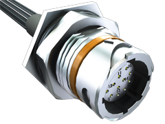 AccliMate™ IP68 Sealed Circular Panel Assembly, Receptacle, 16 mm Shell