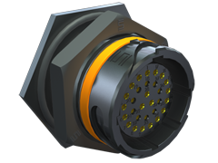 AccliMate™ IP68 Sealed Circular Receptacle Panel Assembly, 22 mm Shell, Field Termination Kit