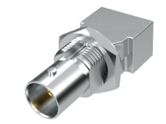 75 Ohm BNC Low Profile, Mixed Technology Die Cast Bulkhead Jack