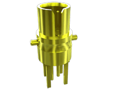 Circular RF Twinax Jack, Through-hole