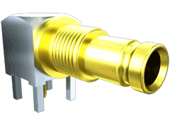 75 Ohm DIN 1.0/2.3 Jack, Bulkhead Through-hole