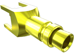 75 Ohm DIN 1.0/2.3 Jack, Through-hole