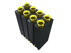 .100" Elevated Double Row Screw Machine Socket Strip