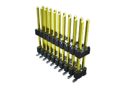 High Temperature Flexible Board Stacking Header for Surface Mount, 0.100" Pitch
