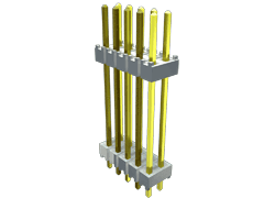 High Temperature Flexible Board Stacking Header, 0.100" Pitch