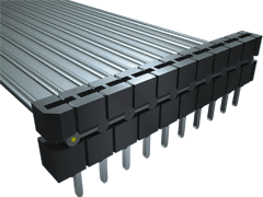 Slim Body Single-Row IDC Male Assemblies, 0.100" Pitch