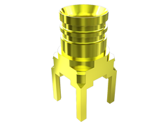 75 Ohm MMCX Jack or Plug, Through-Hole Mount