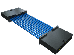 .100" Mini Mate® Single Row Discrete Wire Cable Assembly, Teflon™ Fluoropolymer Wire, Terminal