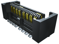 0.635 mm Q2™ High-Speed Rugged Ground Plane Socket Strip, Differential Pair