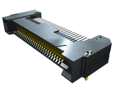 0.80 mm Q Rate® High-Speed Ground Plane Slim Body Socket Strip, Right-Angle