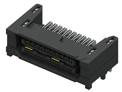 0.50 mm Q Pairs® High-Speed Ground Plane Socket Strip, Differential Pair, Right-Angle