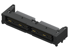 0.50 mm Q Strip® High-Speed Ground Plane Socket Strip, Right-Angle