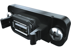 AccliMate™ IP68 Sealed Rectangular USB Panel Connector, PCB Mount