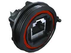 AccliMate™ IP68 Sealed Circular Ethernet Panel Mount Receptacle