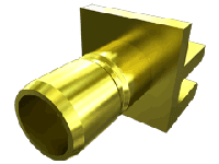 75 Ohm SMB Jack, Edge Mount