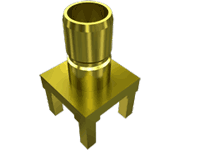 75 Ohm SMB Jack, Through-hole