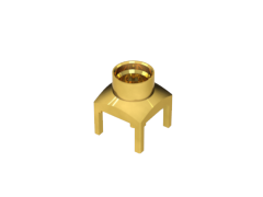 50 Ohm SMP Plug, Through-hole, 20 GHz