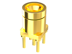 50 Ohm SMPM Plugs to 65 GHz, Through-hole