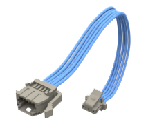 1.00 mm Micro Mate™ Single Row Panel Mount Discrete Wire Cable Assembly, Teflon™ Fluoropolymer Wire, Terminal