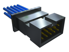 2.00 mm Tiger Eye™ Double Row Discrete Wire Cable Assembly, Teflon™ Fluoropolymer Wire, Terminal